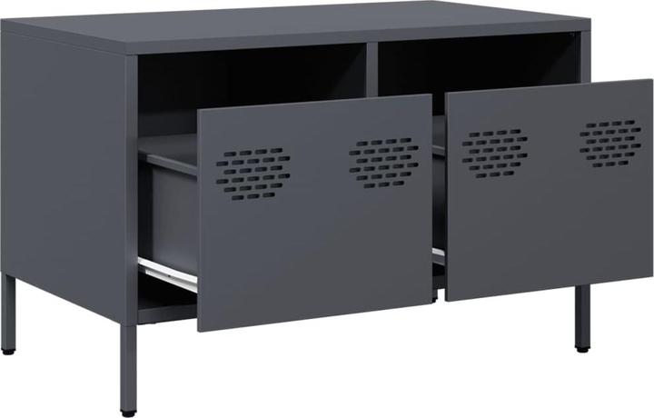 Produktbild vidaXL TV Schrank Fernsehtisch Fernsehschrank Lowboard TV Möbel Anthrazit Stahl