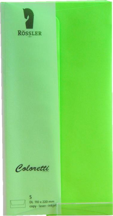 Produktbild Magni Briefumschläge Coloretti DL 5er hellgrün (220 x 110 mm, 5x)
