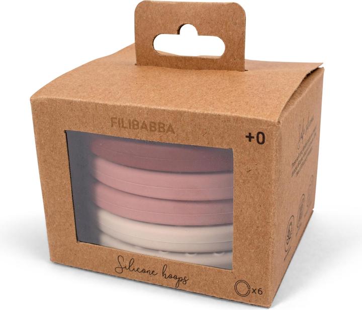 Image du produit Filibabba Silicone Hoops - Rose (FI-02188)