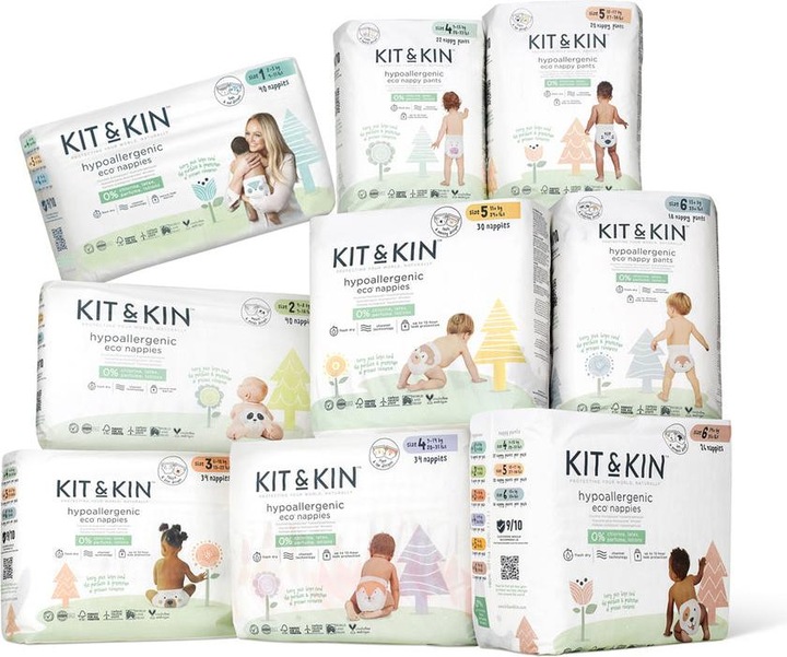 Immagine prodotto Kit & Kin Pannolini (Dimensione 3, Pacco trasportabile, 34 Pezzo/i)