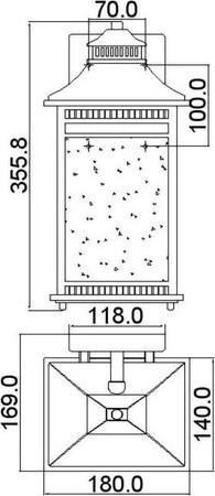 Produktbild Elstead Lighting Livingston Aussen-Wandleuchte E14 2-fach Kaiserliche Bronze IP44 Anti-Meerwasser (E14)