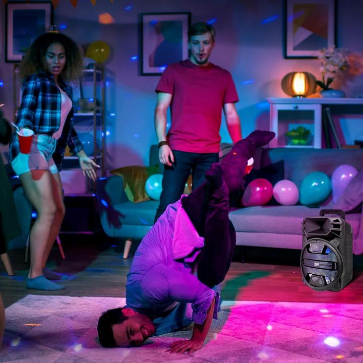 Produktbild Pyle Bluetooth-Lautsprecher mit Rädern Karaoke DJ LED-Beleuchtung