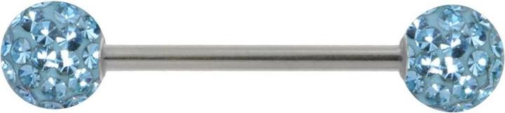 Image du produit Bijouteria Piercing langue (Cristallin, Résine époxy, Acier chirurgical 316L)