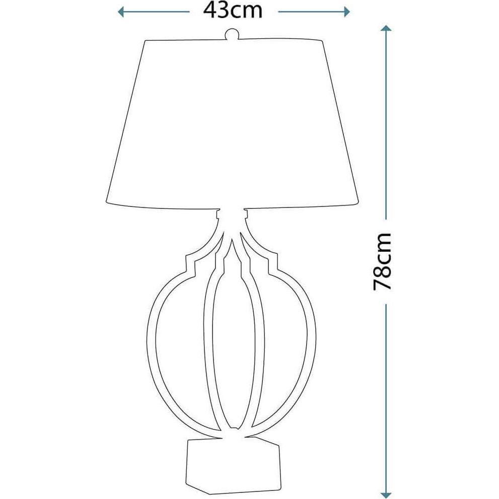 Thumbnail - Elstead Lighting, Tischlampe, Grandeur Tischleuchte E27 Ebonisiertes Blattsilber, schwarz (E27)