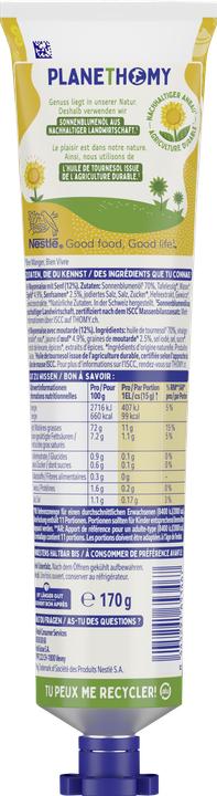Nutritional values and ingredients THOMY Mayonnaise with mustard (170 g)