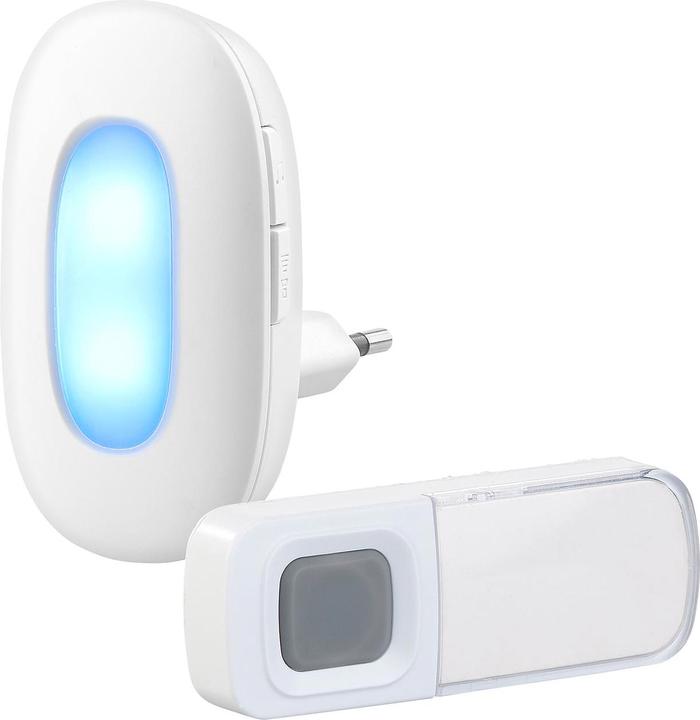 Produktbild CasaControl Steckdosen-Funk-Klingel mit optischem Signal, 15 Melodien, 50 m, IP54 (Funk)