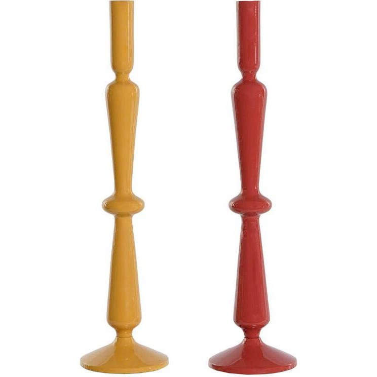 Esprit, Candeliere, Candle Holder Home Mustard Terracotta Aluminium 10 x 10 x 41 cm (2 Units)
