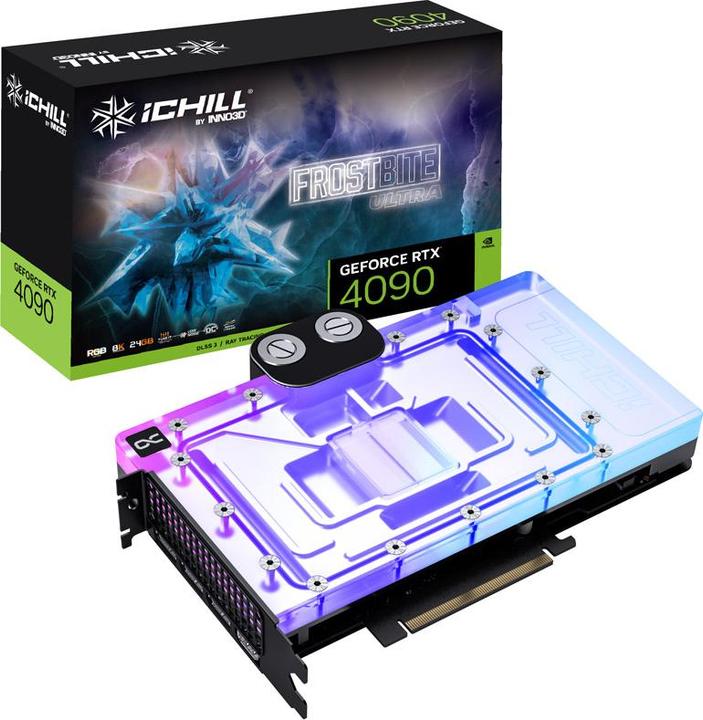 Actual product image Inno3D GeForce RTX 4090 iChill Frostbite Ultra (24 GB)