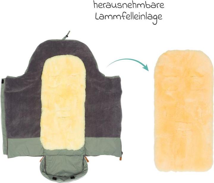 Image du produit Fillikid Fleece-Fusssack Nanga mit Lammfellauflage