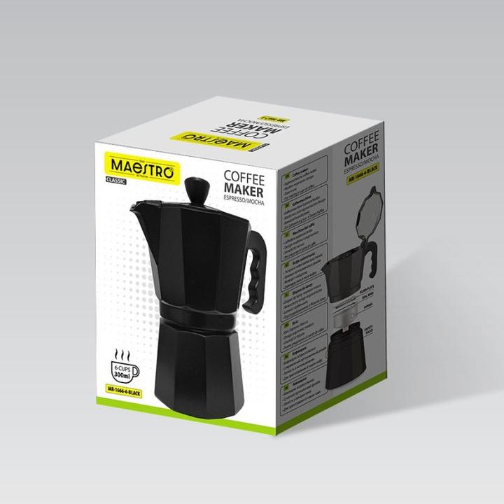 Produktbild Maestro 6-Tassen-Kaffeemaschine MR-1666-6-BLACK schwarz (6 Tassen)