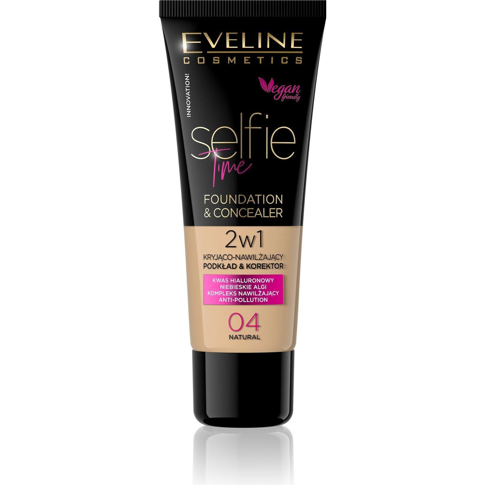 Eveline, Foundation, Selfie Time Foundation & Concealer deckende, feuchtigkeitsspendende Foundation und Concealer (04-W3...