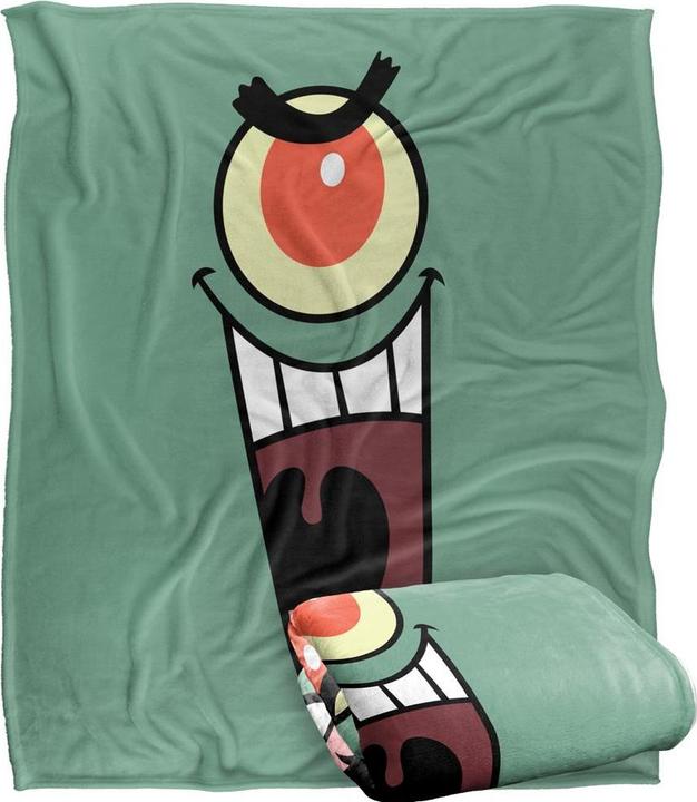 Produktbild Spongebob Squarepants Gesicht Decke Seidig Supersoft (152 x 127 cm)