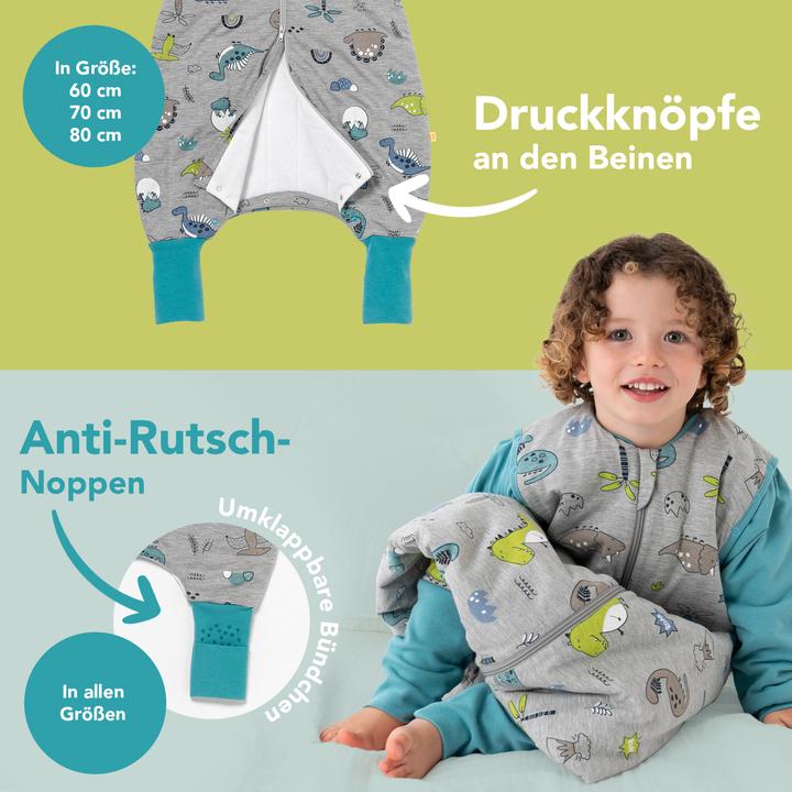 Actual product image Schlummersack Sleeping Bag with Feet & Foldable Feet Covers - 2.5 TOG (70 cm, 2.5 TOG, All-season)