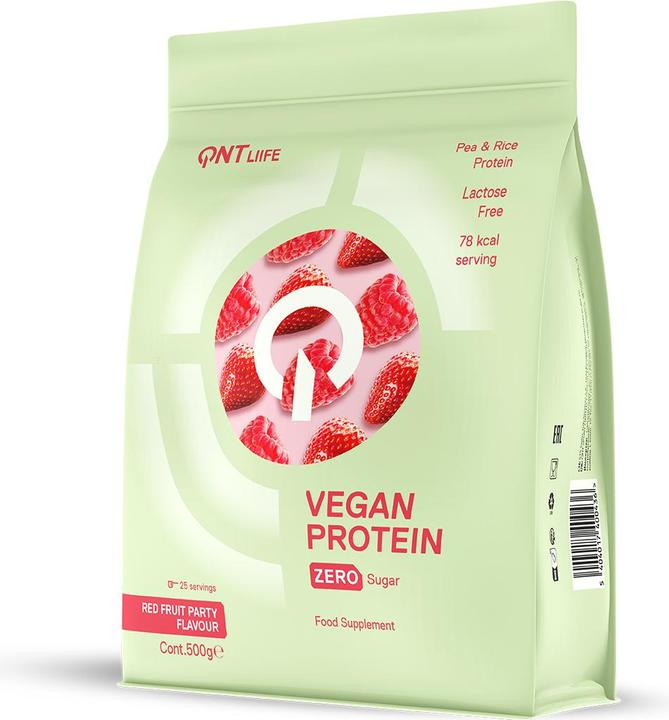 Actual product image QNT Vegan Protein Zero Sugar (Red Fruits, 1 pcs., 500 g)