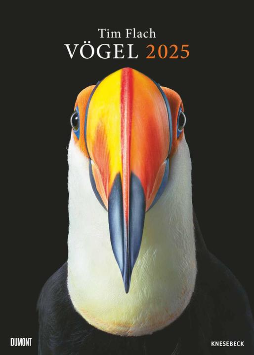 Actual product image Tim Flach: Birds 2025 - Poster calendar by DUMONT- Bird portraits by Tim Flach - Poster format 50 (50 x 70 cm, Hardcover, German)