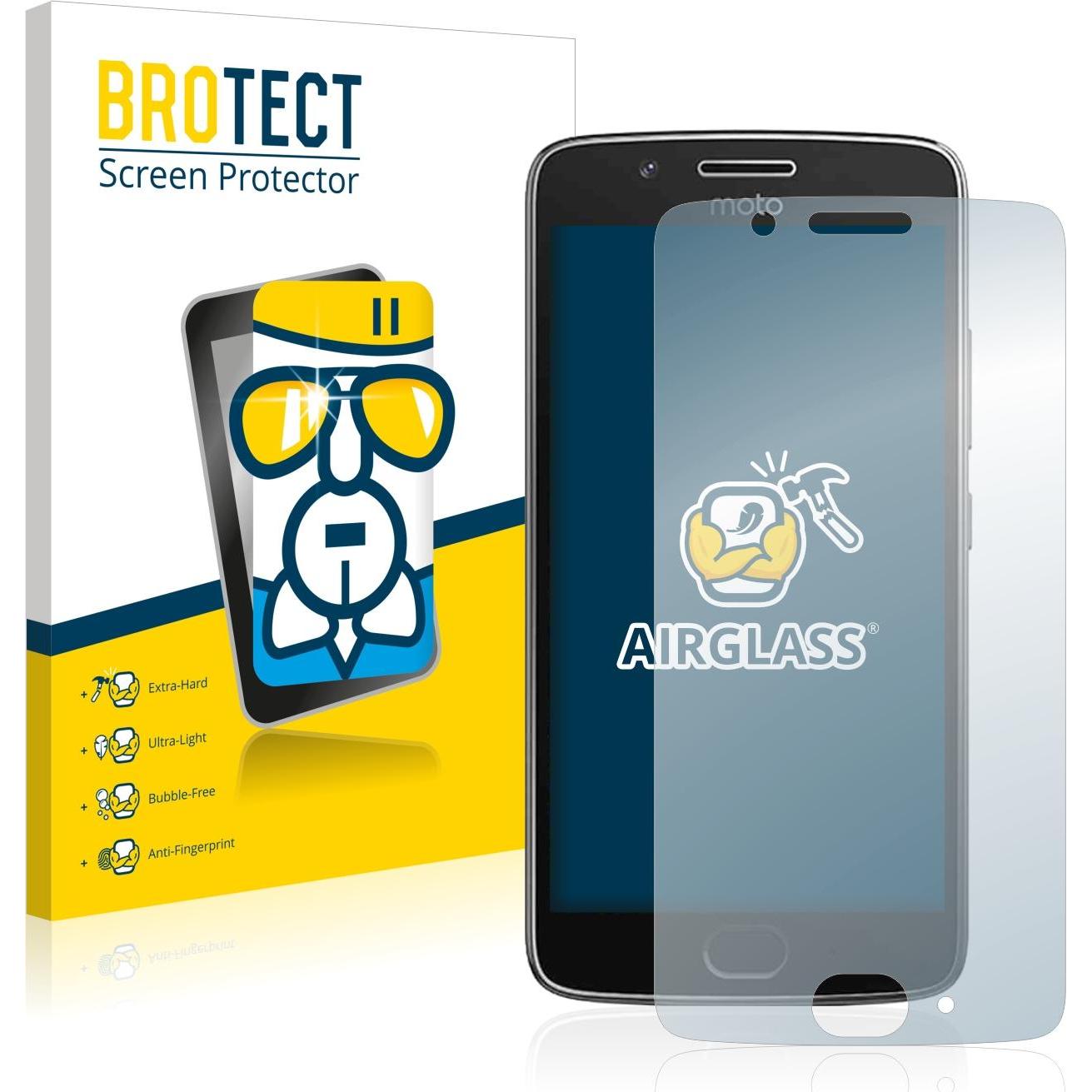 BROTECT AirGlass Panzerglasfolie (1 Stück, Motorola Moto G5), Smartphone Schutzfolie, Transparent