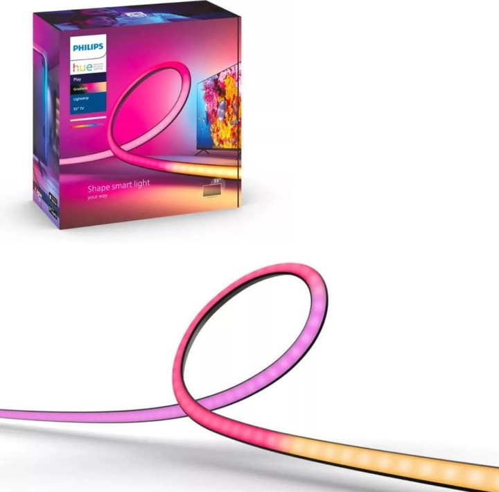 Actual product image Philips Hue Play Gradient Lightstrip 55" (RGBW, 216.50 cm, Indoor)