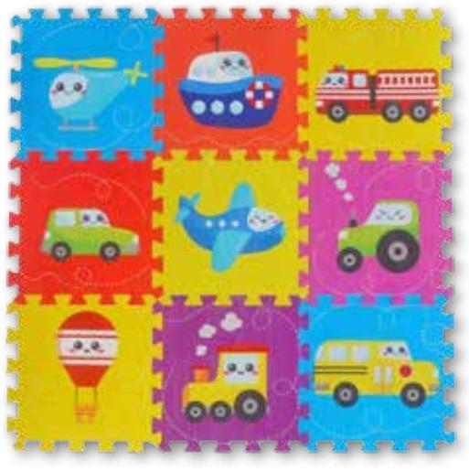 Immagine prodotto Knorrtoys Puzzlematte - „Fahrzeuge“/9-tlg./30 cm (86 x 86 cm)