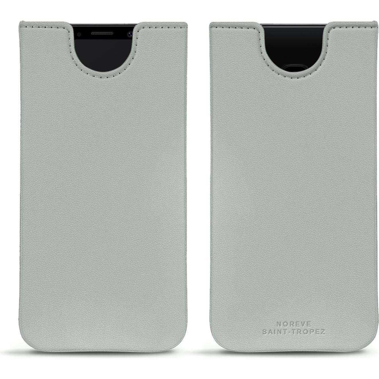 Noreve Lederschutzhülle (Samsung Galaxy S9+), Smartphone Hülle, Grau