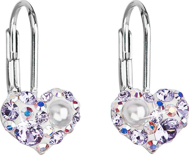Produktbild Evolution Group Heart earrings with Swarovski 31125.9 violet (L)