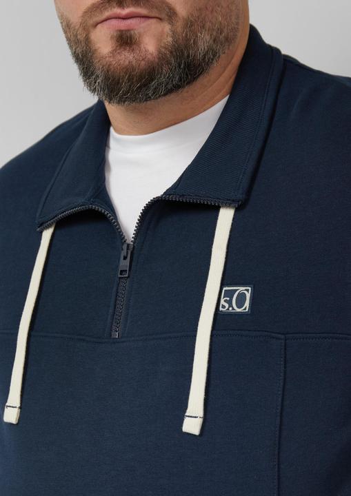 Produktbild s.Oliver Sweatshirt Sweatshirt mit Eingrifftaschen und Label-Patch (3XL)
