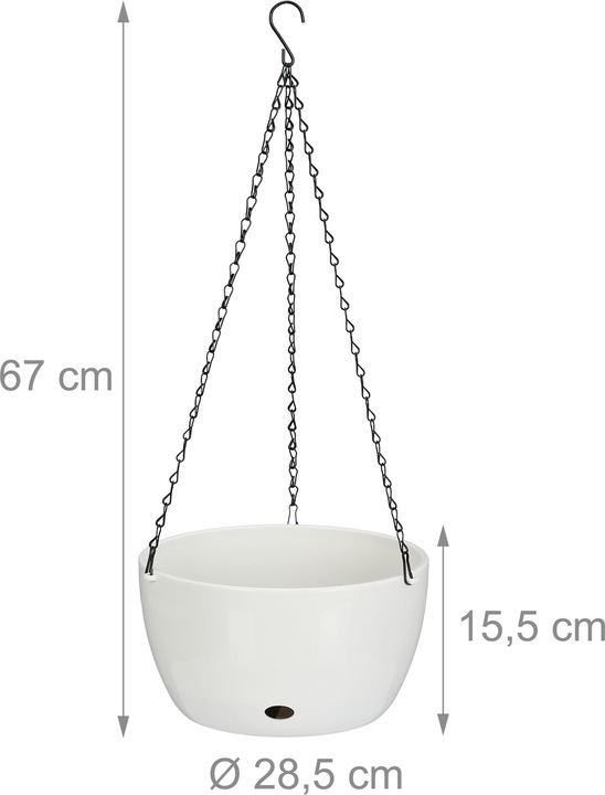 Actual product image Relaxdays 2x hanging basket (28.50 cm)