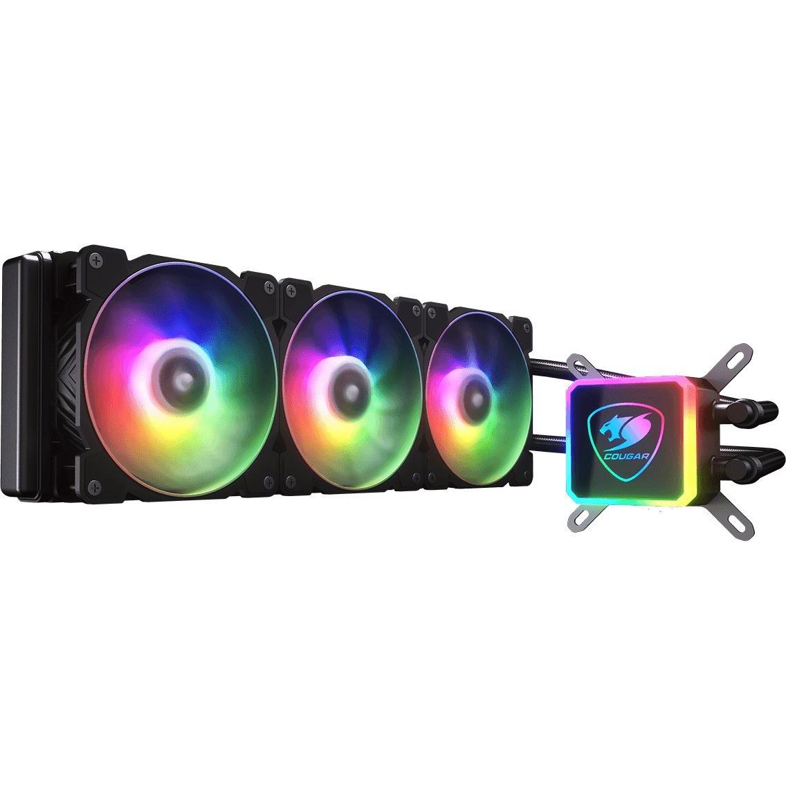 Cougar Gaming 3MAQR360.0001 Computer Kühlkomponente Prozessor Kühlset 12 cm Schwarz, CPU Wasserkühler, Schwarz