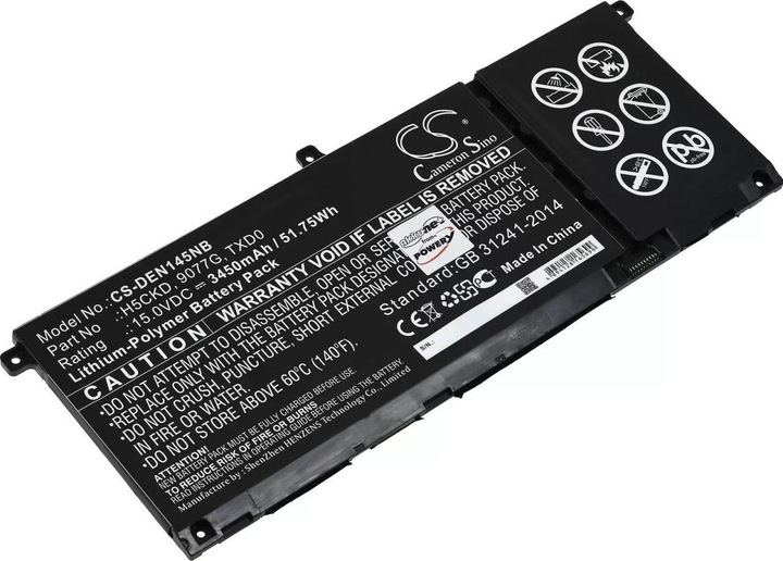 Image du produit AccuCell Batterie Dell Latitude 15 3510, Inspiron 15 5501, type H5CKD et autres (3450 mAh)
