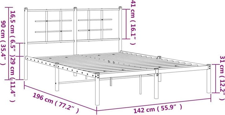 Image du produit vidaXL Bettgestell (193 x 203 cm)