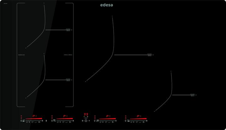 Produktbild Induction Cooktop with Multi-Slider Touch Panel, 9 Power Levels, Booster Timer, and Safety Lock (85 cm, Induktionskochfeld)