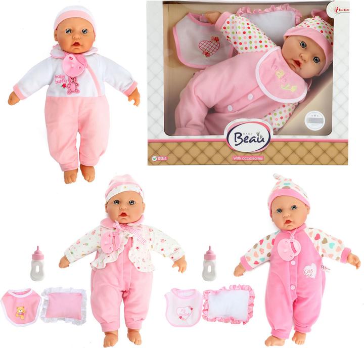 Toi-Toys Baby doll with bottle and bib, 40cm