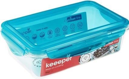 Actual product image keeeper "tino" food storage jar, with clip, 1.0 litre Lid: blue, material: PP/Tritan, resistant (1 l)