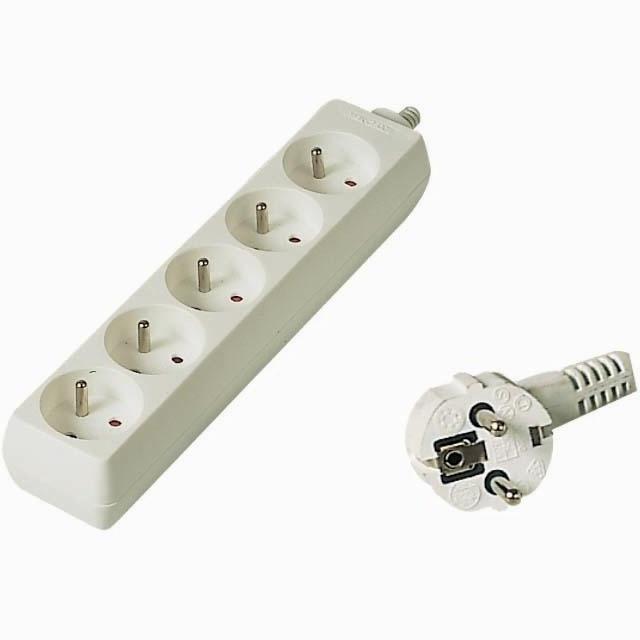 PremiumCord, Steckdosenleiste, PP5-02 power extension 5 AC outlet(s) White (5 x, 2 m)