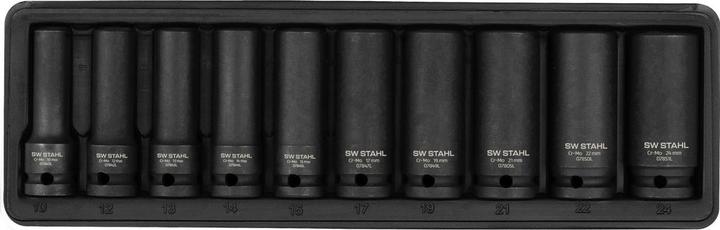 Actual product image SW-Stahl 07960L Impact sockets 1/2 inch long version 10-24 mm (10 mm, 24 mm)