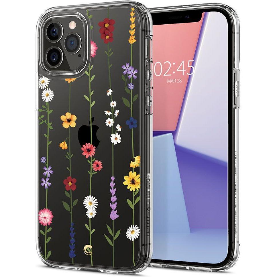 Spigen Cyrill Cecile case for iPhone 12 Pro Max flower garden (Apple), Borsa per Notebook, Trasparente, Multicolore