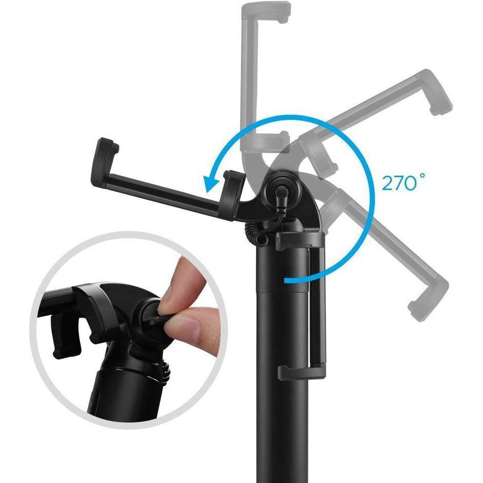 Spigen S530 Selfie Stick black, Selfie Stick, Schwarz