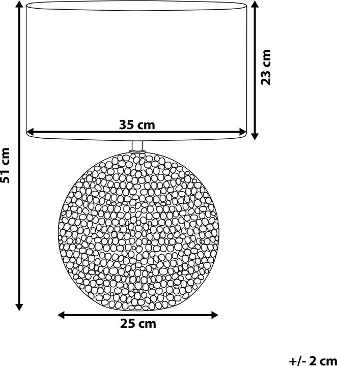 Produktbild Beliani Tischlampe Nachttischlampe Keramik Gold NASVA (E27)