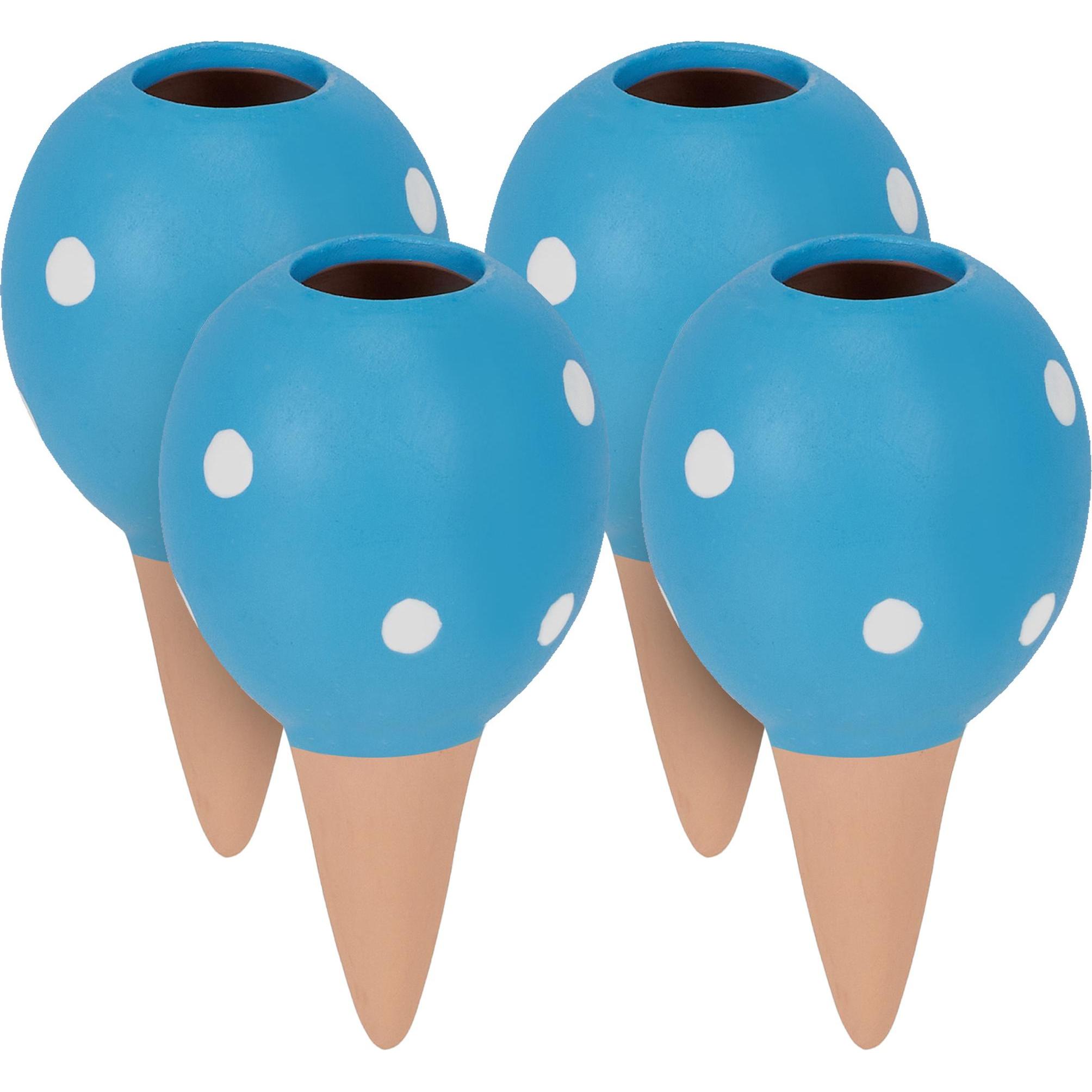 Relaxdays, Bewässerungskugeln + Tonkegel, 4x Tonkegel (Tonkegel Bewässerung)