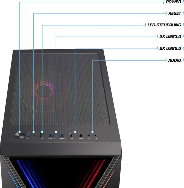 Produktbild Kiebel Firestorm V (1000 GB, 16 GB, AMD Ryzen 7 5700X, GeForce RTX 3060)