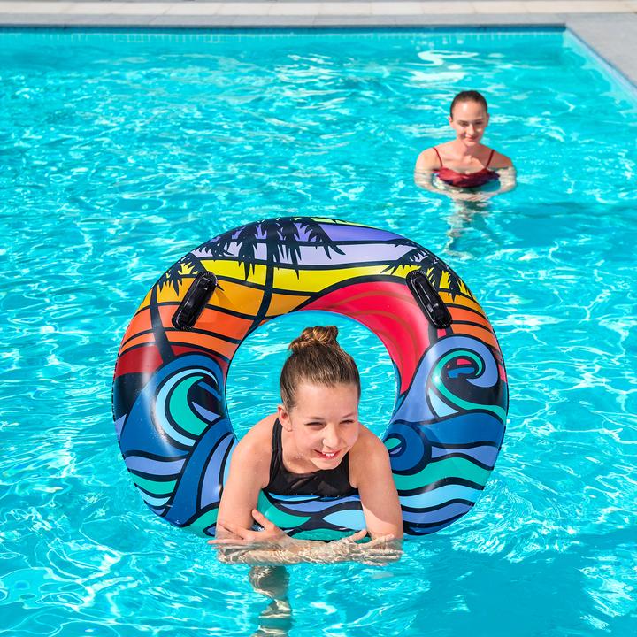 Actual product image Bestway 36350 / 23 Inflatable Toy for Pool & Beach Multicoloured Pattern Floating Tube