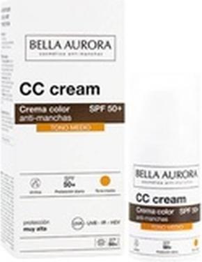 Actual product image Bella Aurora CC CREAM anti-manchas tono medio SPF50+ 30 ml (Medium tone, 30 ml)