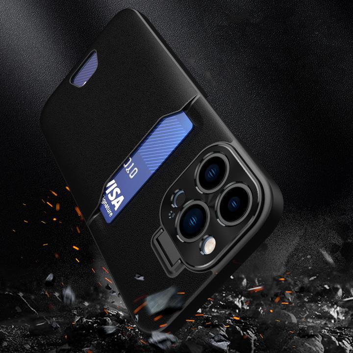 Actual product image iLike iPhone 14 Leather Stand Case cover card wallet with stand (Apple iPhone 14)