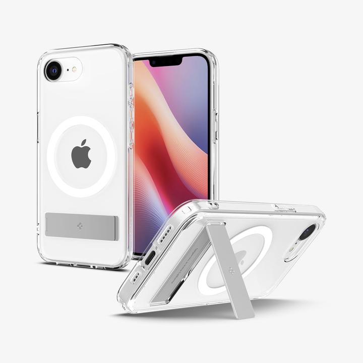 Actual product image Spigen Ultra Hybrid S (MagFit) iPhone 16e Casen Clear White (Apple iPhone 16e)