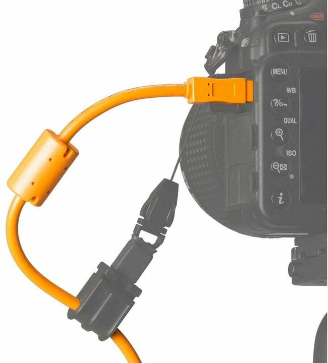 Image du produit Tether Tools TetherPro USB A 2.0 / Mini-USB 5-Pin 30 cm, Orange (0.30 m, USB 2.0)