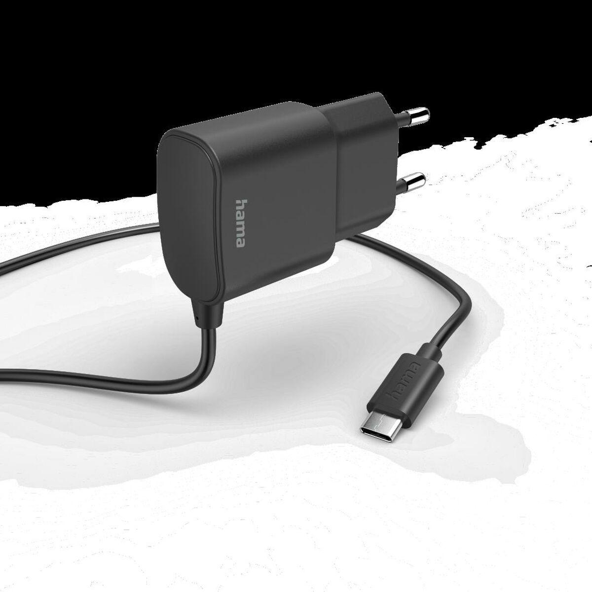 Thumbnail - Hama Ladegerät mit USB-C-Anschluss, 12 W, 1,0 m, Schwarz (12 W), USB Ladegerät, Schwarz
