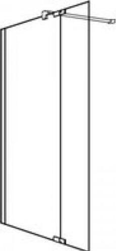 Actual product image Koralle WalkIn - free-standing sidewall with pendulum element, S800 WWP R 100, right, 990-1005x2000m (91.30 cm, 208.80 cm, 12.60 cm)