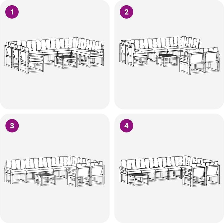 Produktbild vidaXL Gartenmöbel Set
