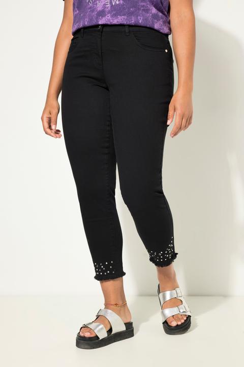 Immagine prodotto Angel of Style 7/8-Twillhose, verzierter Fransensaum, 5-Pocket (56)
