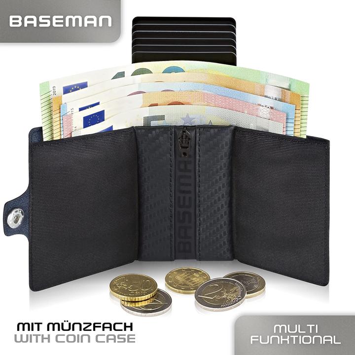 Image du produit Baseman Porte-cartes de crédit avec pochette à monnaie, carbone