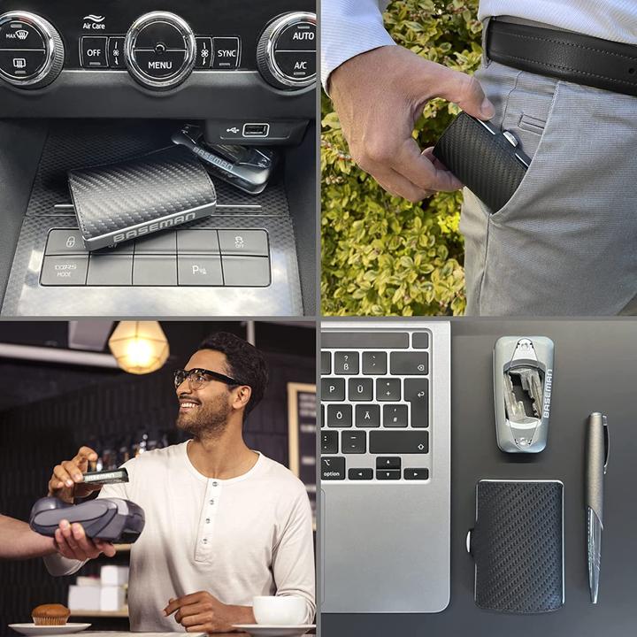 Image du produit Baseman Porte-cartes de crédit avec pochette à monnaie, carbone